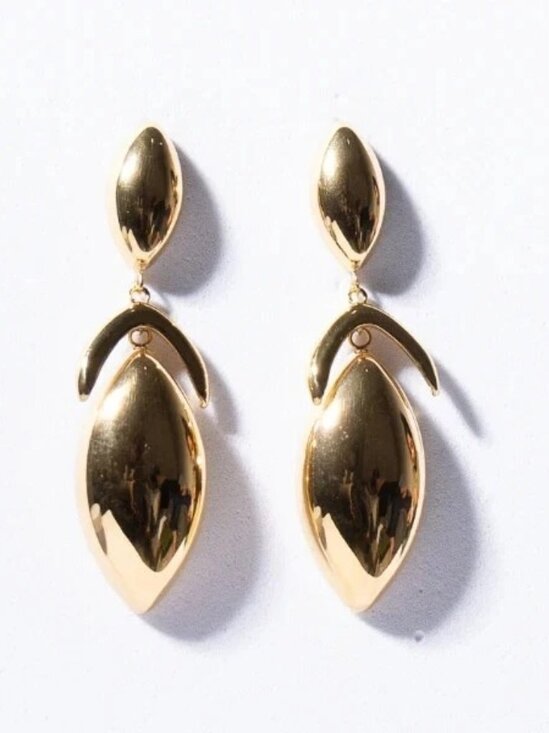 Gold & Silver Statement Drop Earrings – Elegant Women’s Jewelry for Any Occasion - Picture 1 of 5